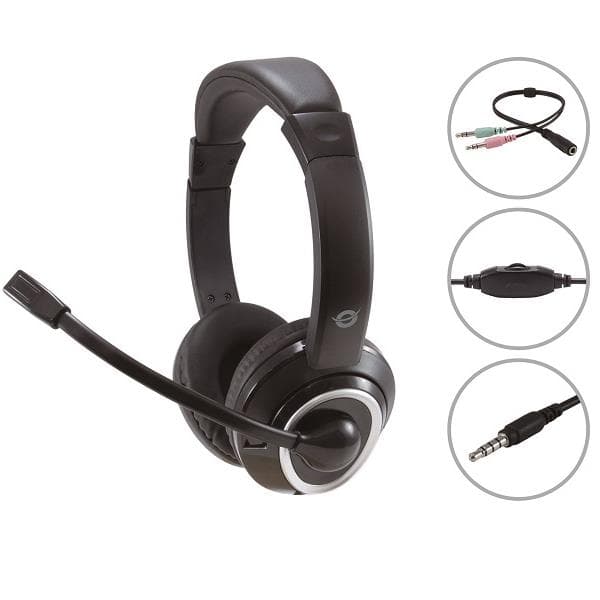 POLONA02BA – Auriculares estéreo de 3,5 mm con cable divisor