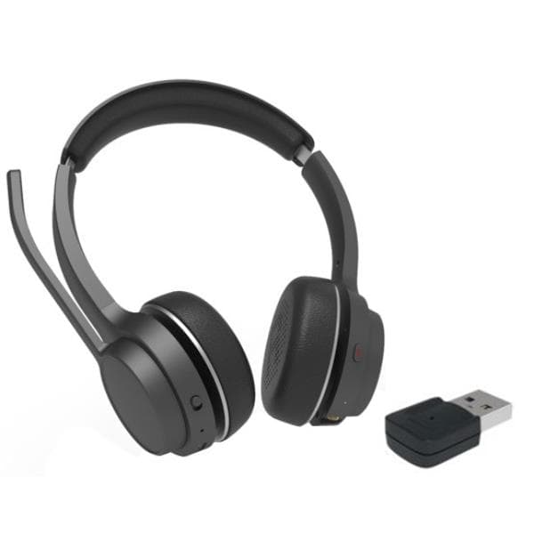 POLONA04BA – Auriculares estéreo Bluetooth con adaptador de audio USB y micrófono con cancelación de ruido