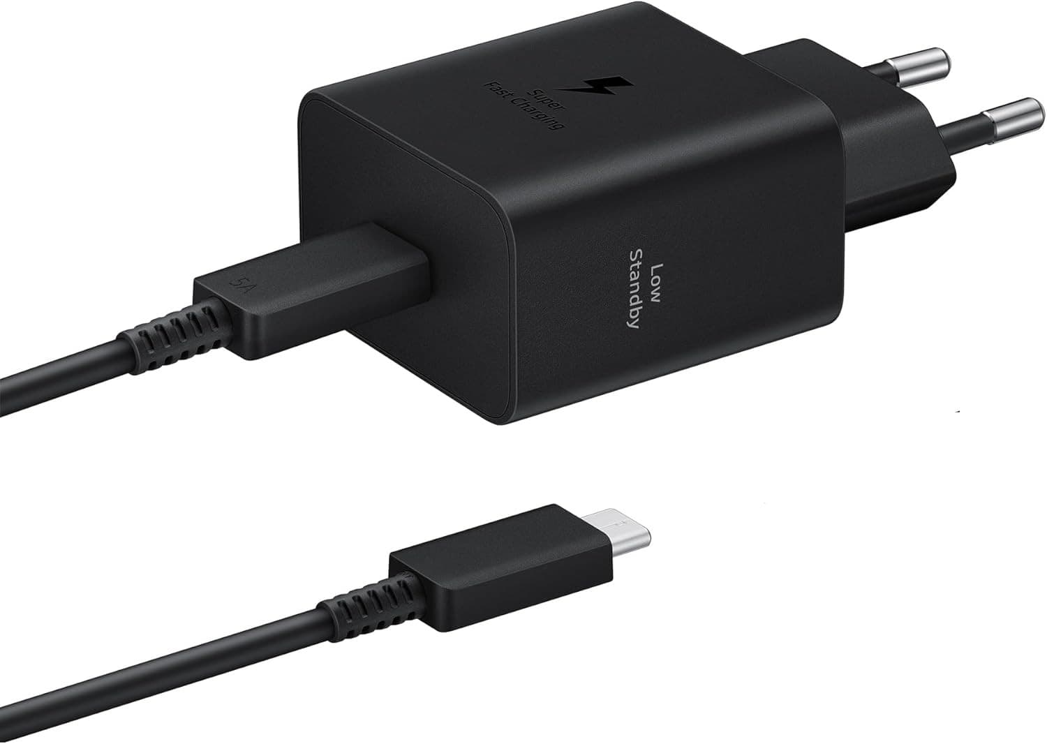 Samsung USB-C, 45W, Super rápido, Con cable, 20 V, Negro