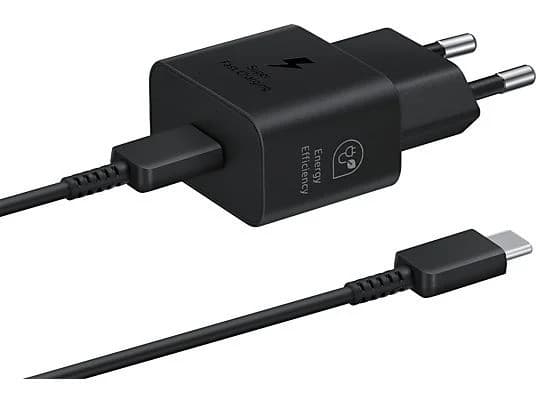 Samsung Super Fast Charging, 25W, Con Cable, 1 m, Negro